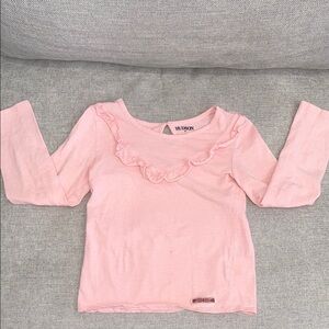 Hudson Jeans Kids Light Pink Long Sleeve Top